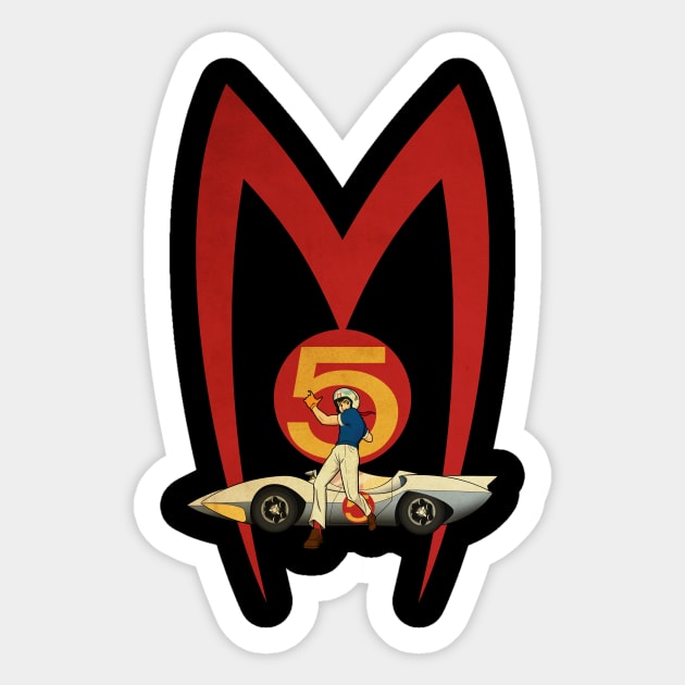 VINTAGE SPEED RACER GO GO GO Sticker by GOAT777